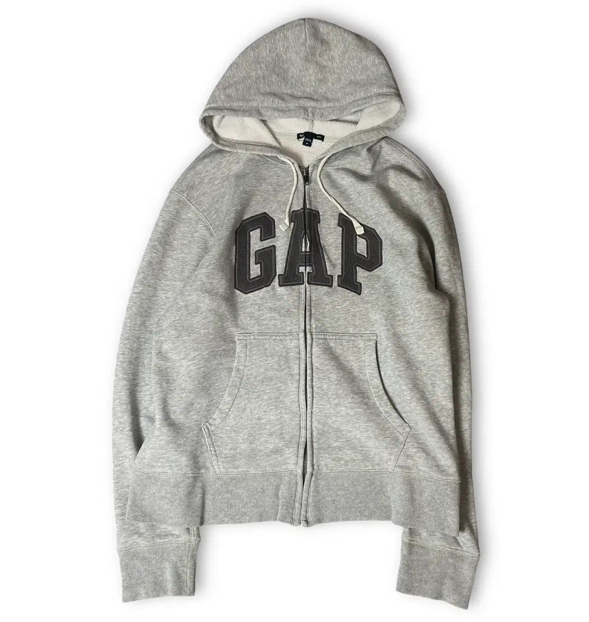 GAP グレー フード ジップアップ M グレー GAP ジップアップパーカー 