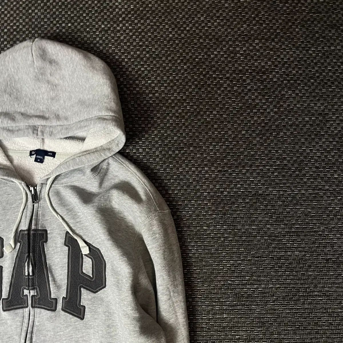 GAP グレー フード ジップアップ M グレー GAP ジップアップパーカー 