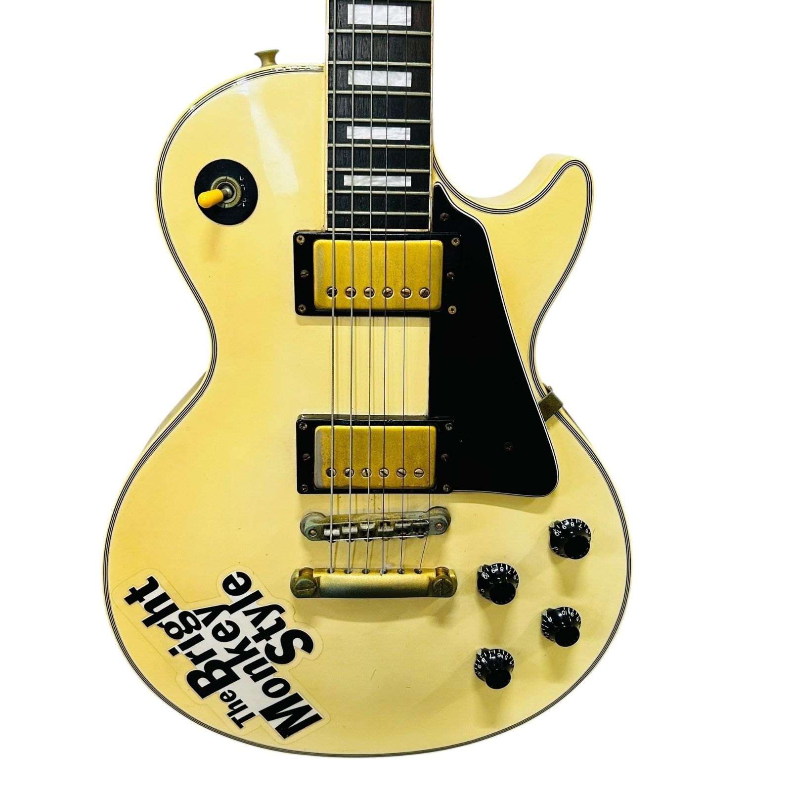 □Bunny レスポールタイプ エレキギター アイボリー 型番不明 全長約