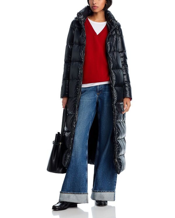 ヘルノ レディース アウター コート Herno Shiny Long Hooded Coat