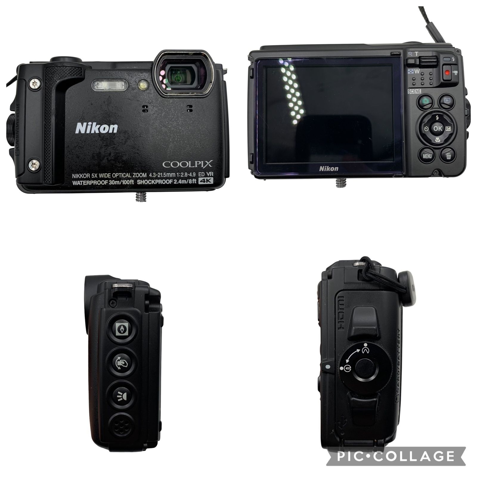 □Nikon COOLPIX W300 ブラック 防水 30m 4K対応 コンパクトデジタル
