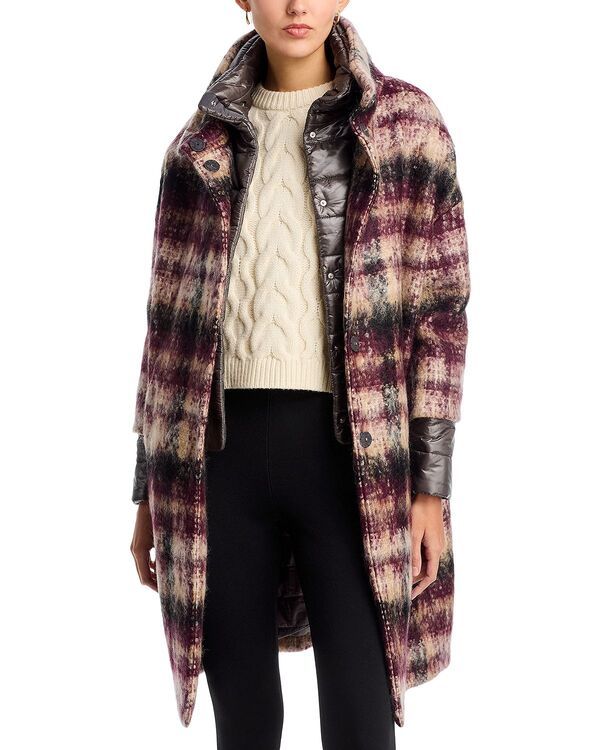ヘルノ レディース アウター コート Herno Check Woven Coat