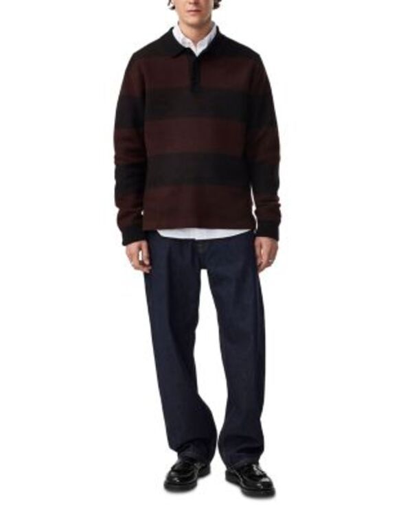 NN07 メンズ トップス ポロシャツ ウール NN07 Wool Rugby Polo Black ブラック