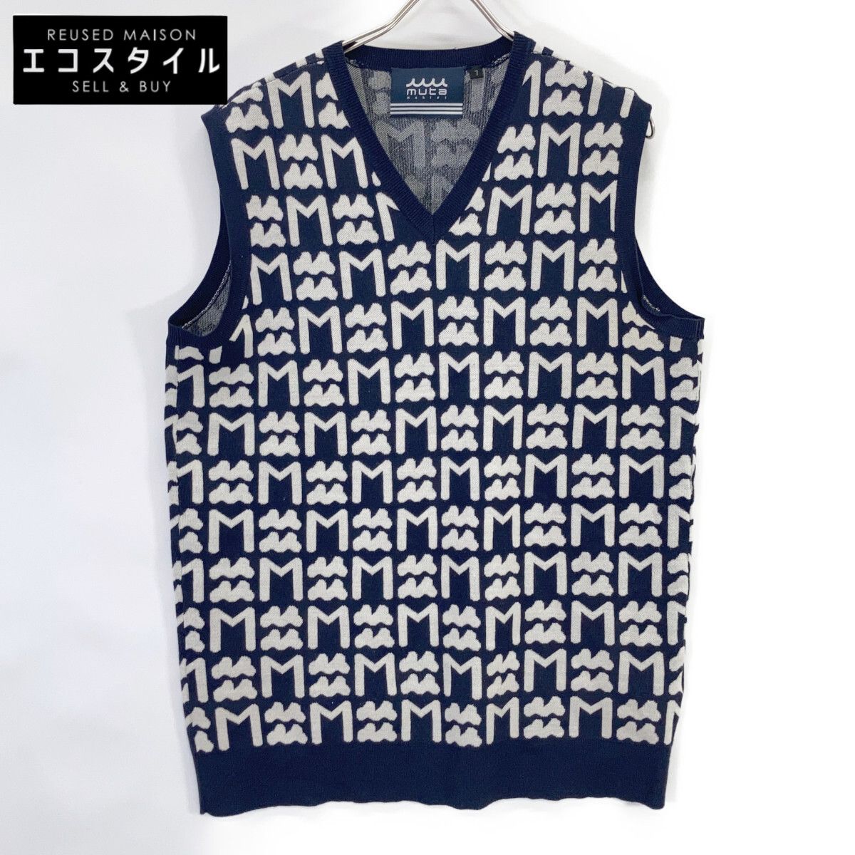 MUTA MARINE ムータマリーン 210305 MM PATTERN ｼﾞｬｶﾞｰﾄﾞﾆｯﾄﾍﾞｽﾄ