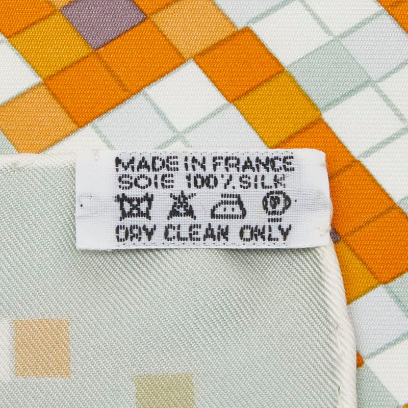 エルメス カレ90 モザイク 24 Mosaique Au スカーフ 大判 オレンジ