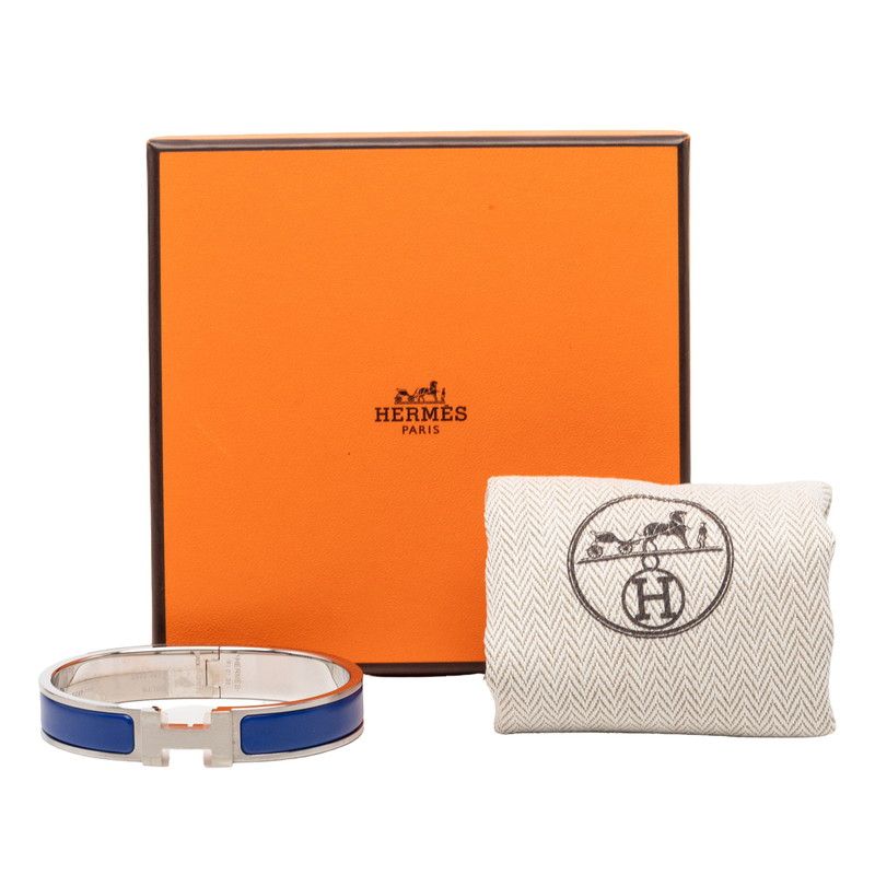 HERMES クリックH エルメス クリックH PM シルバー ブルー メタル レディース HERMES【1