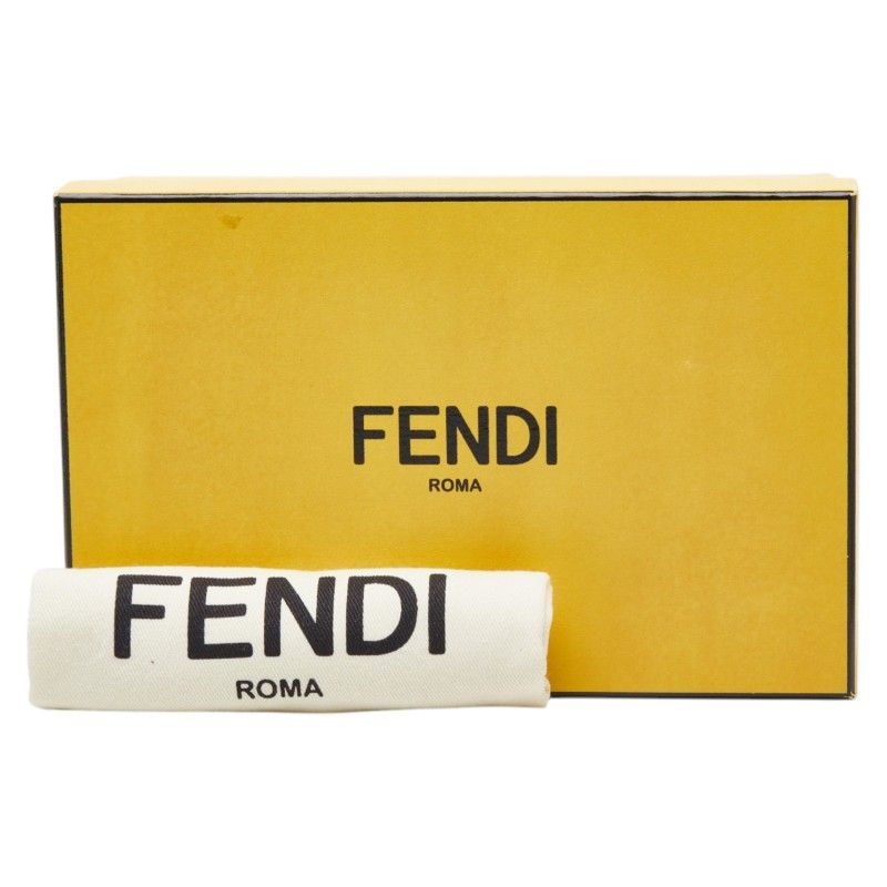 フェンディ ポンポン チャーム キーホルダー 7AR259 ピンク ブラウン