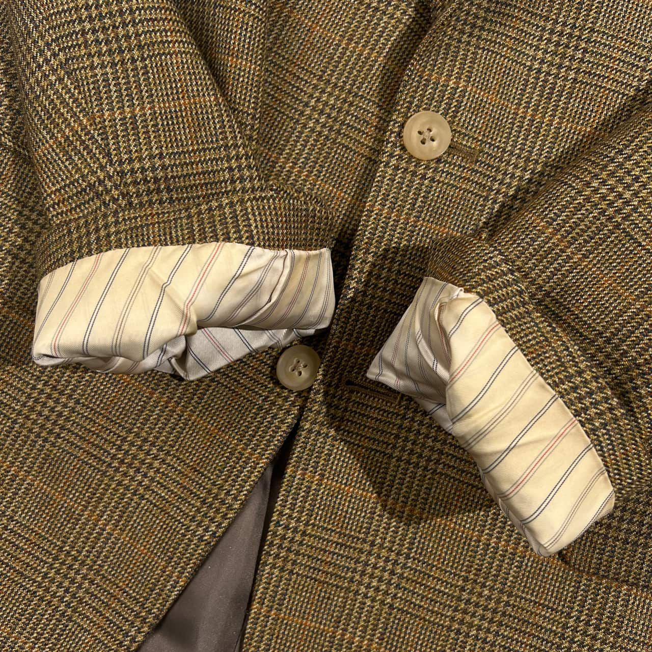 カシミヤ混 BURBERRY LONDON バーバリーロンドン チェック テーラード