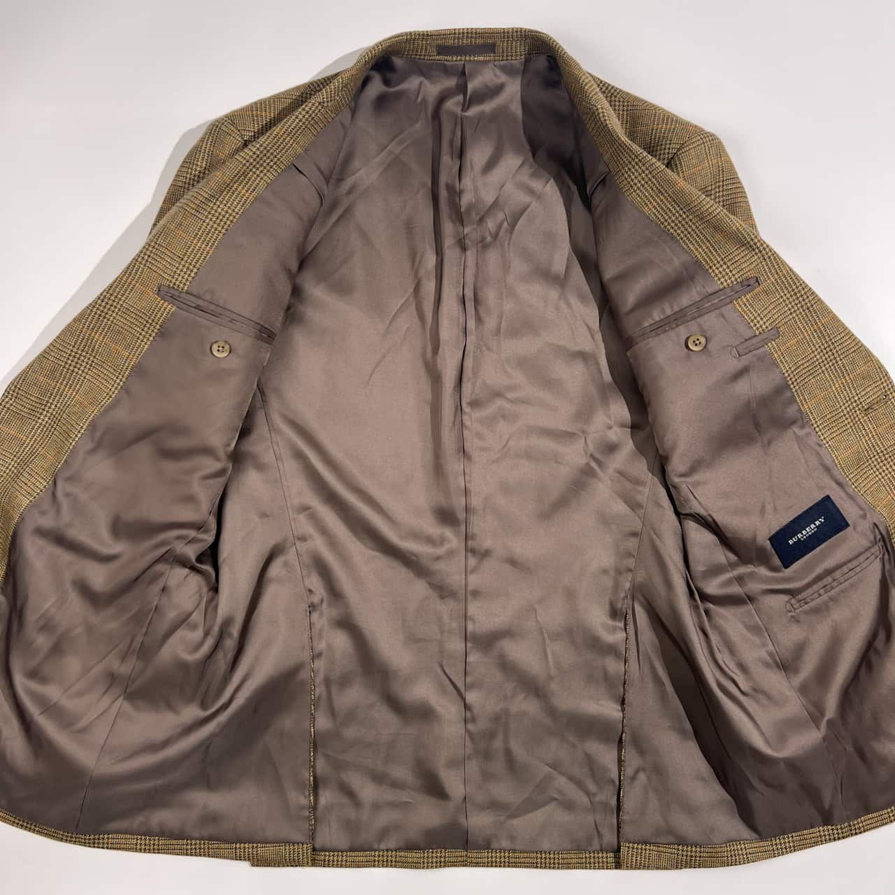 カシミヤ混 BURBERRY LONDON バーバリーロンドン チェック テーラード