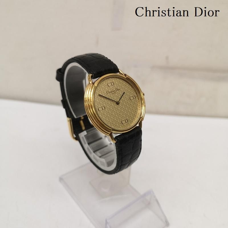 クリスチャンディオール 59 121 CD 総柄 アナログ 腕時計 レザー