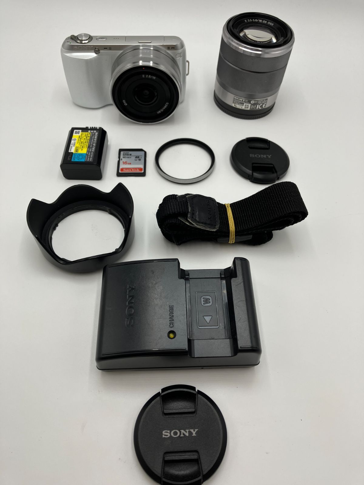動作確認済】SONY NEX-C3 ダブルレンズキット 16mm F2.8 + 18-55mm OSS