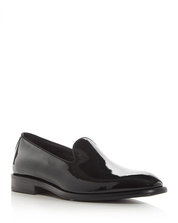 ボス メンズ シューズ スリッポン・ローファー ローファー BOSS Mens Derrek Patent Slip On Formal Loafers Black ブラック