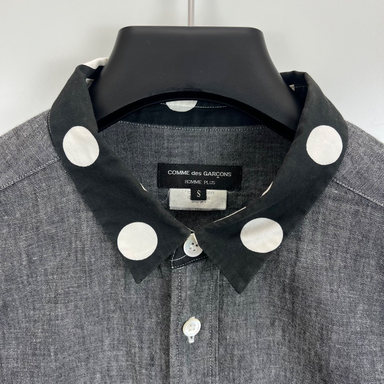 COMME des GARCONS HOMME PLUS CDG AD2011 polka dots L/S shirts S PH