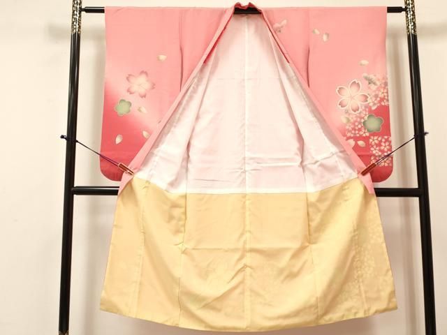 平和屋着物[]七五三 女の子 7歳 祝着 四つ身 長襦袢(単衣)・袋帯