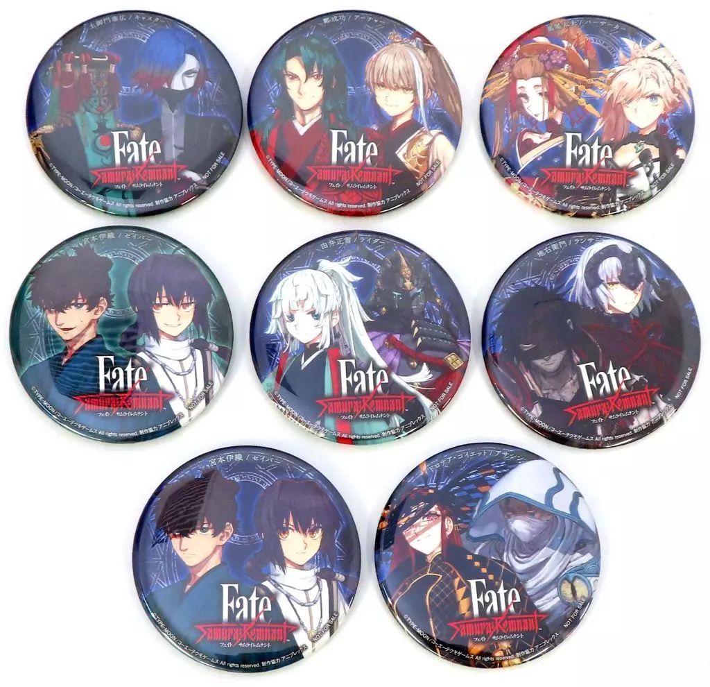 中古】バッジ・ピンズ 全8種セット オリジナル缶バッジ 「Fate/Samurai