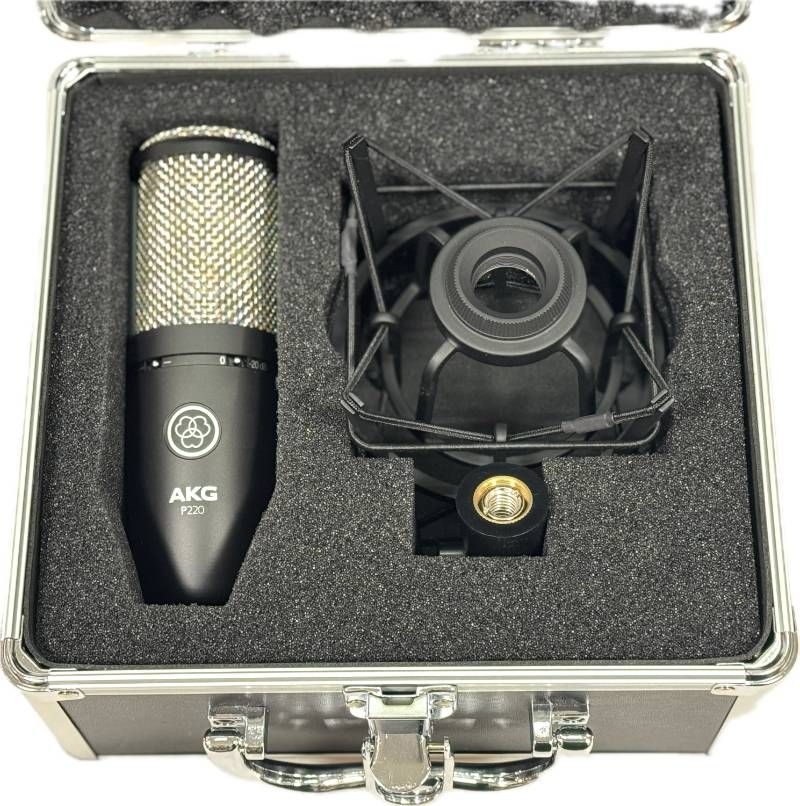 美品】アーカーゲー AKG コンデンサーマイク ショックマウント・専用