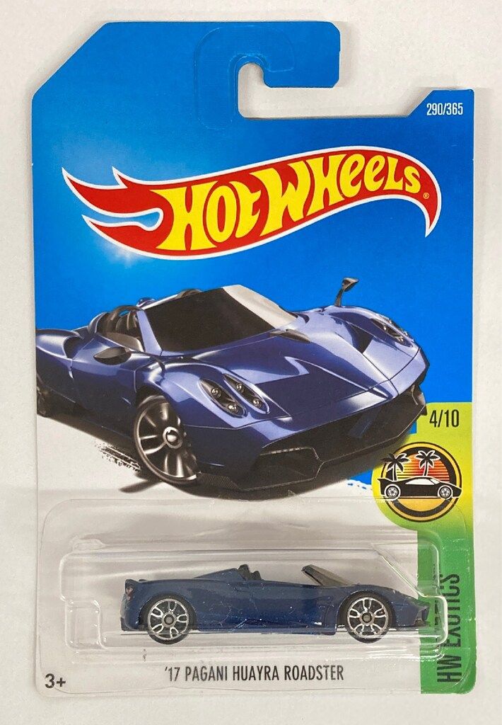 MATTEL HW EXOTICS HOTWHEELS '17 PAGANI HUAYRA ROADSTER/ブルー