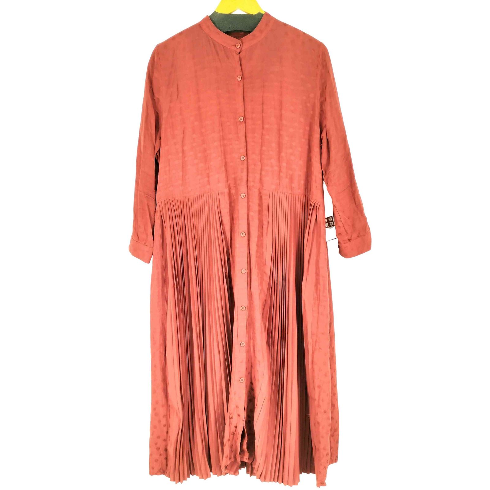 スミスタイル SUM1 STYLE ドット柄ランダムプリーツワンピース