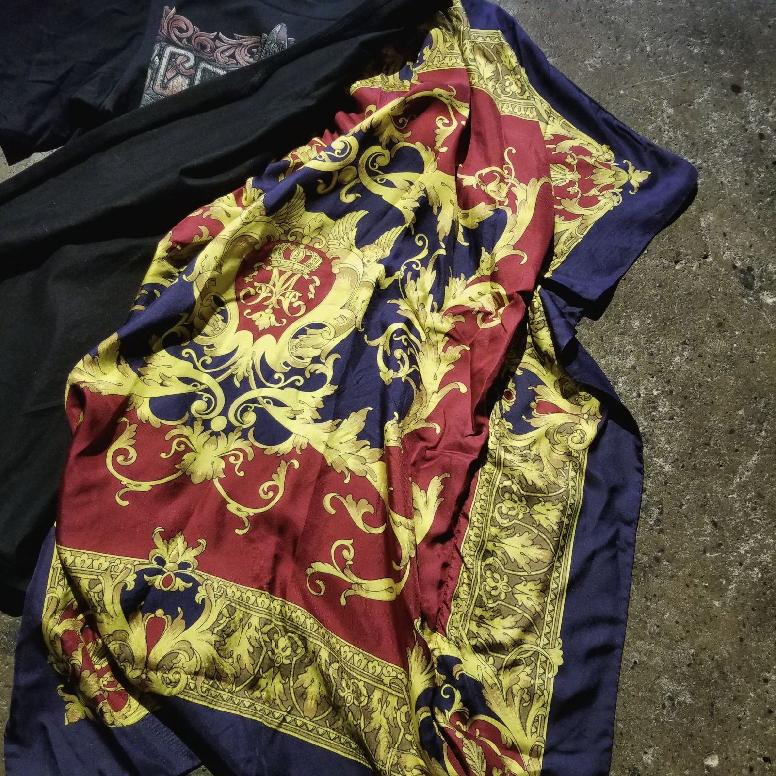 ジュンヤワタナベマン　2025ss スカーフ JUNYA WATANABE MAN 25ss シルクスカーフドッキングカットソー