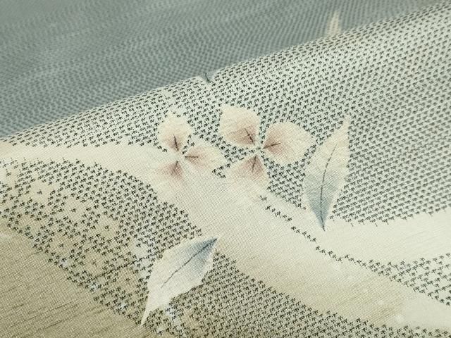 平和屋着物●小千谷紬　横段草花文　正絹　逸品　DABC2728ud 平和屋着物○訪問着 紬地 絞り 草花文 正絹 逸品 DABC2700ud - メルカリ