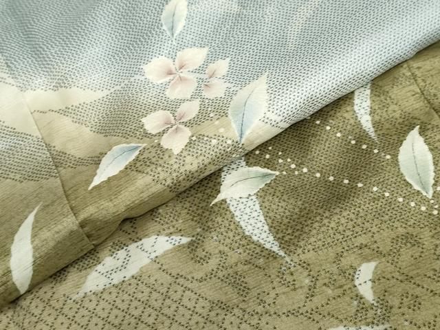 平和屋着物○訪問着 紬地 絞り 草花文 正絹 逸品 DABC2700ud - メルカリ