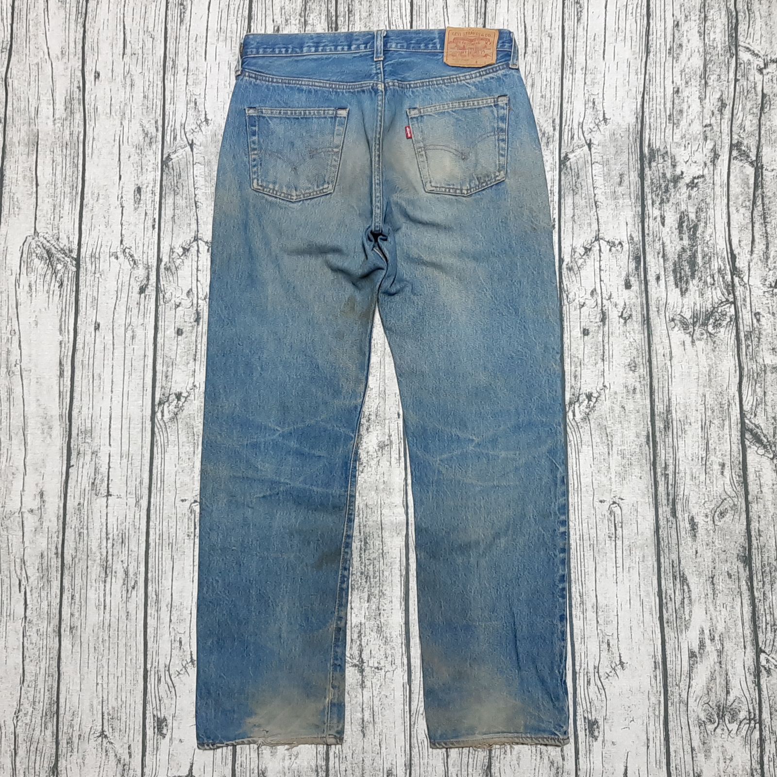 W34】81年製 赤耳 オリジナル Levi's 501 セルビッチ 黒カン 内股