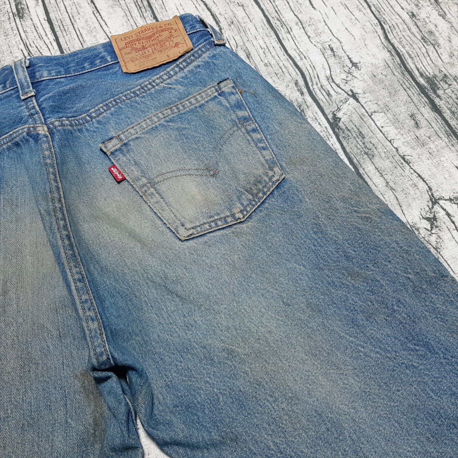 W34】81年製 赤耳 オリジナル Levi's 501 セルビッチ 黒カン 内股