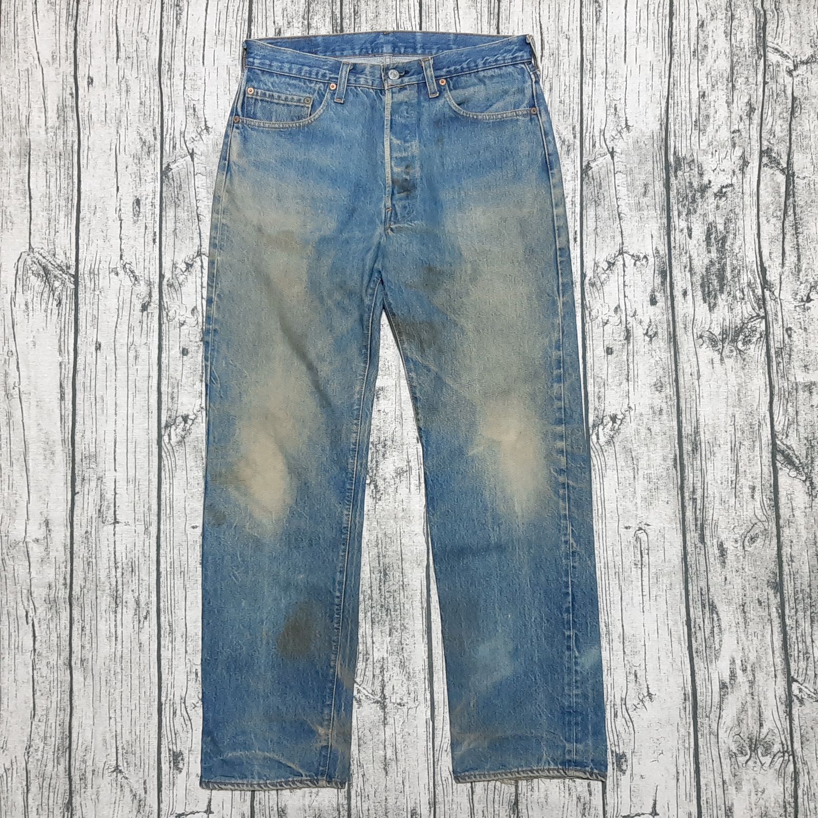 W34】81年製 赤耳 オリジナル Levi's 501 セルビッチ 黒カン 内股
