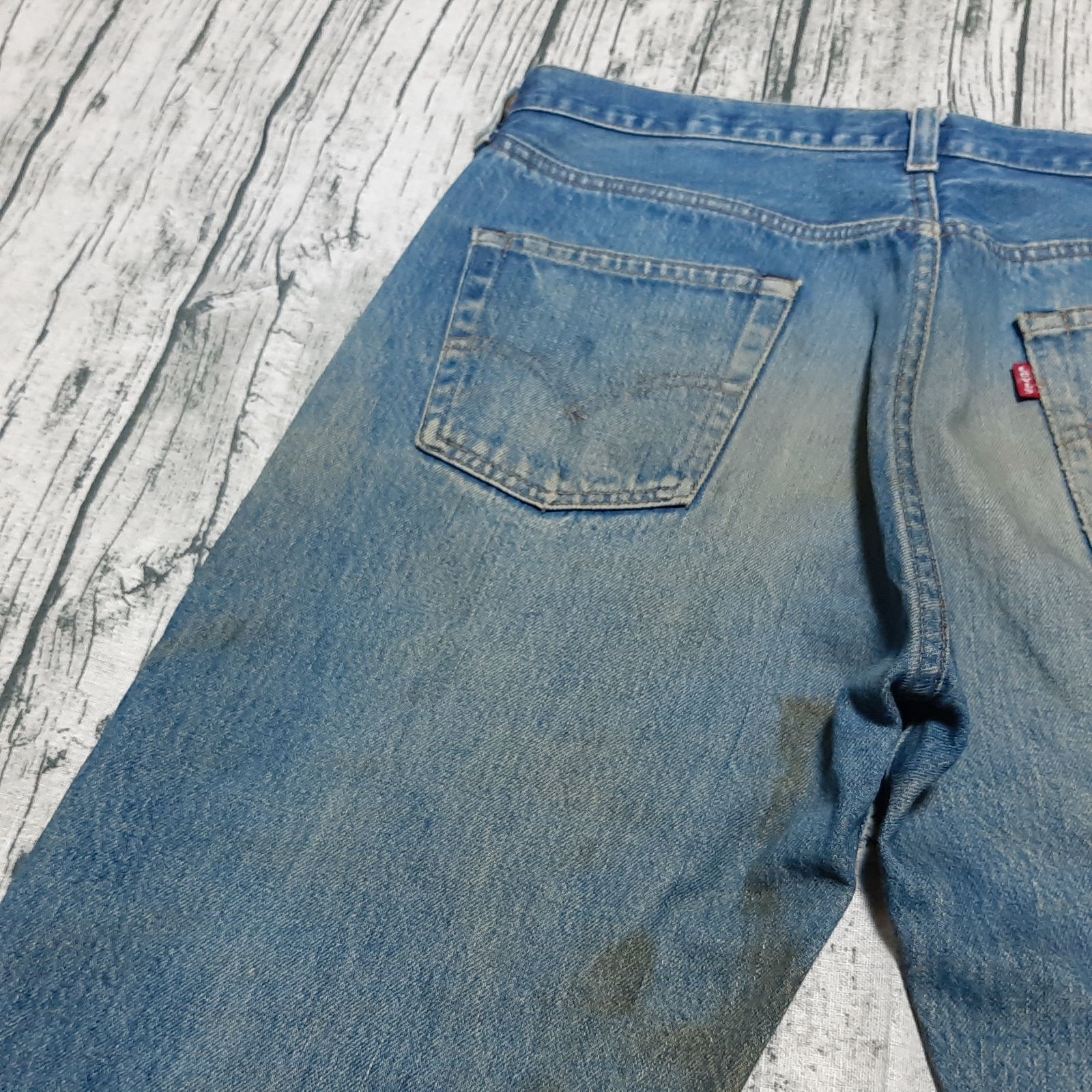 W34】81年製 赤耳 オリジナル Levi's 501 セルビッチ 黒カン 内股
