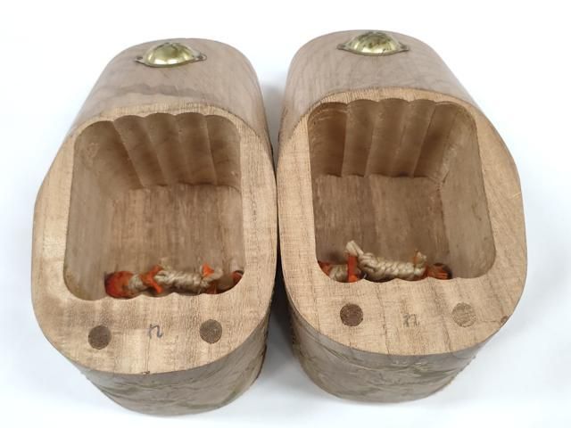 平和屋本店○女の子 子供 ぽっくり下駄 おこぼ こっぽり下駄 白木台 金