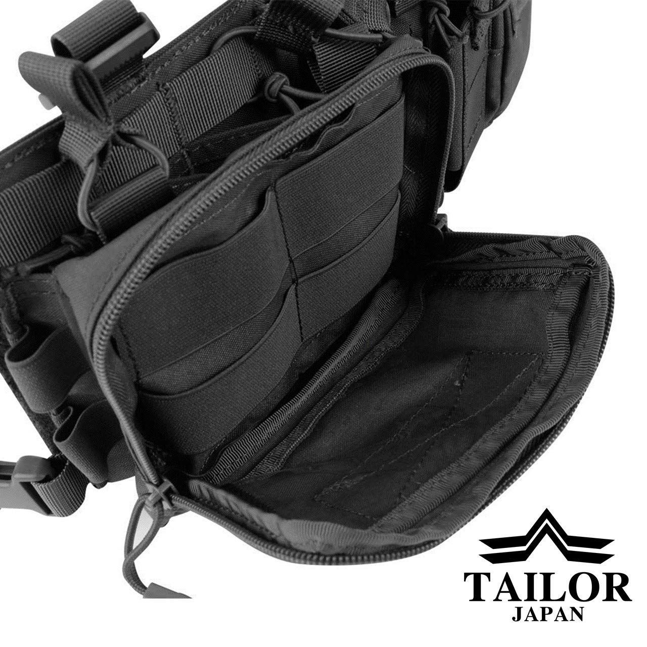 ポーチ ベスト マガジンポーチ サバゲー 黒 タクティカルベスト ライト