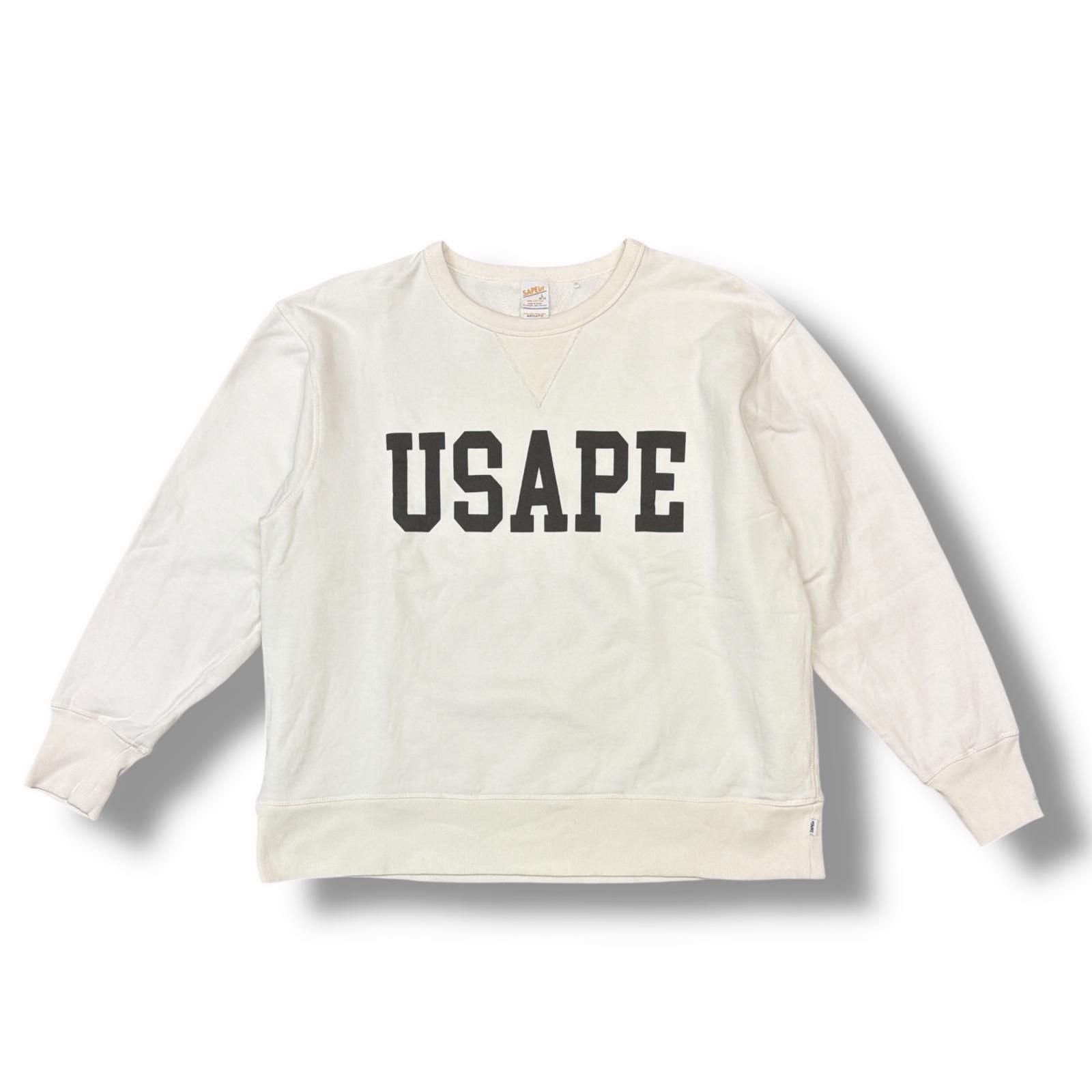 SAPEur USAPE CrewNeck Sweat ロゴプリント クルーネックスウェット