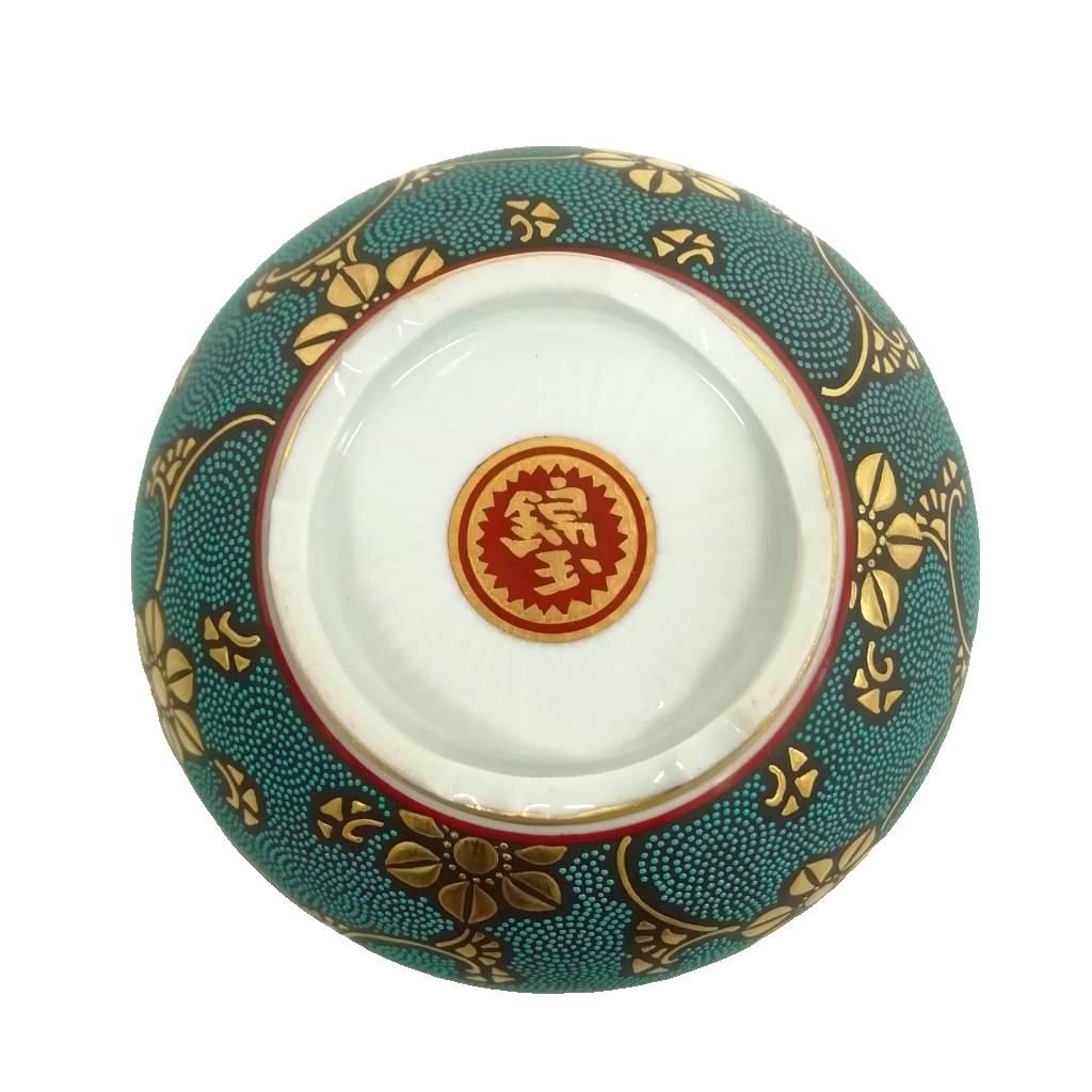 九谷焼 仲田錦玉 盛金宝相華唐草文青粒 香炉 香道具 共箱あり - メルカリ