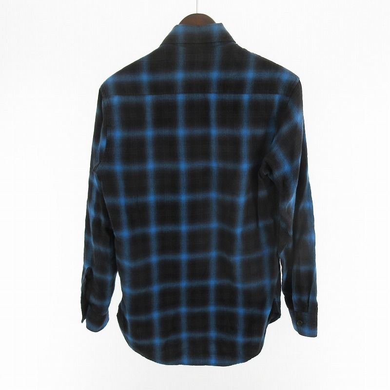 サンローラン パリ SAINT LAURENT PARIS XS オンブレ チェックシャツ