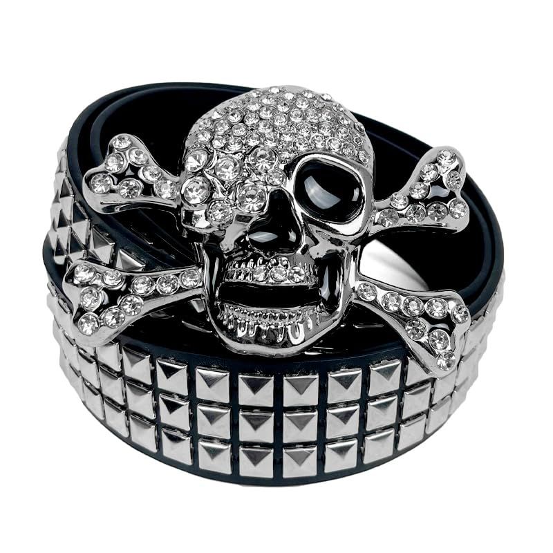 新品】 [NAMEOF] スタッズ スカル ドクロ ベルト Y2K フェアリー