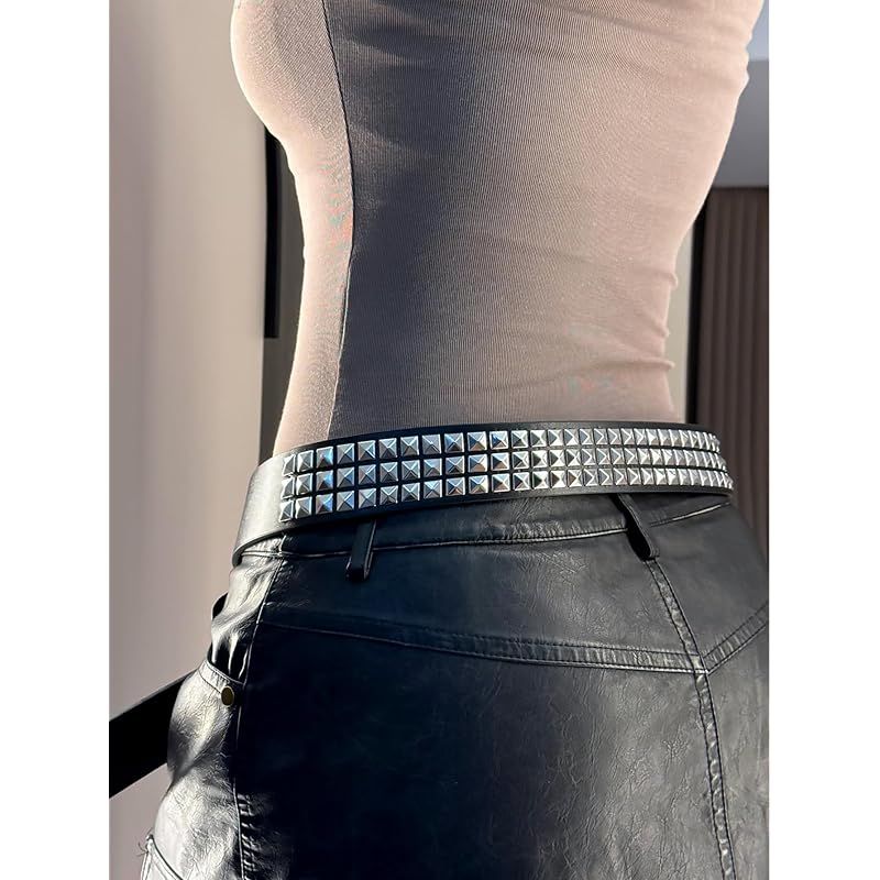 新品】 [NAMEOF] スタッズ スカル ドクロ ベルト Y2K フェアリー