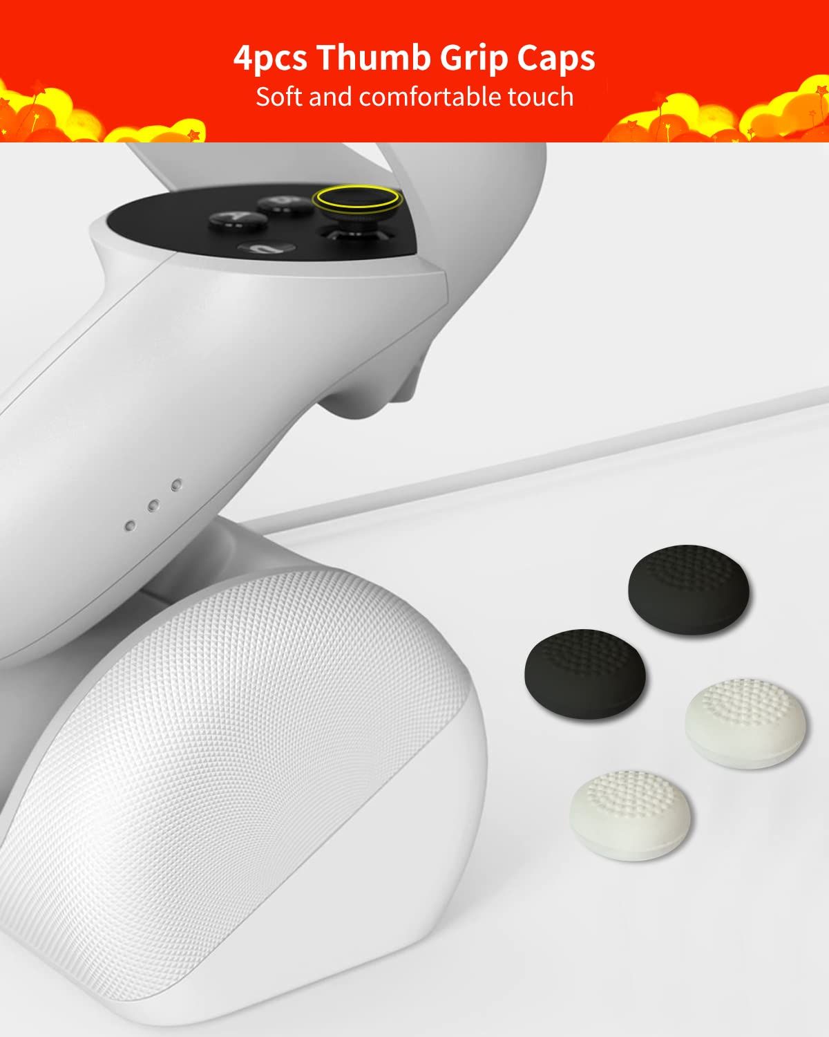 Oculus Quest 2コントローラー用ジョイスティック交換キット、Meta