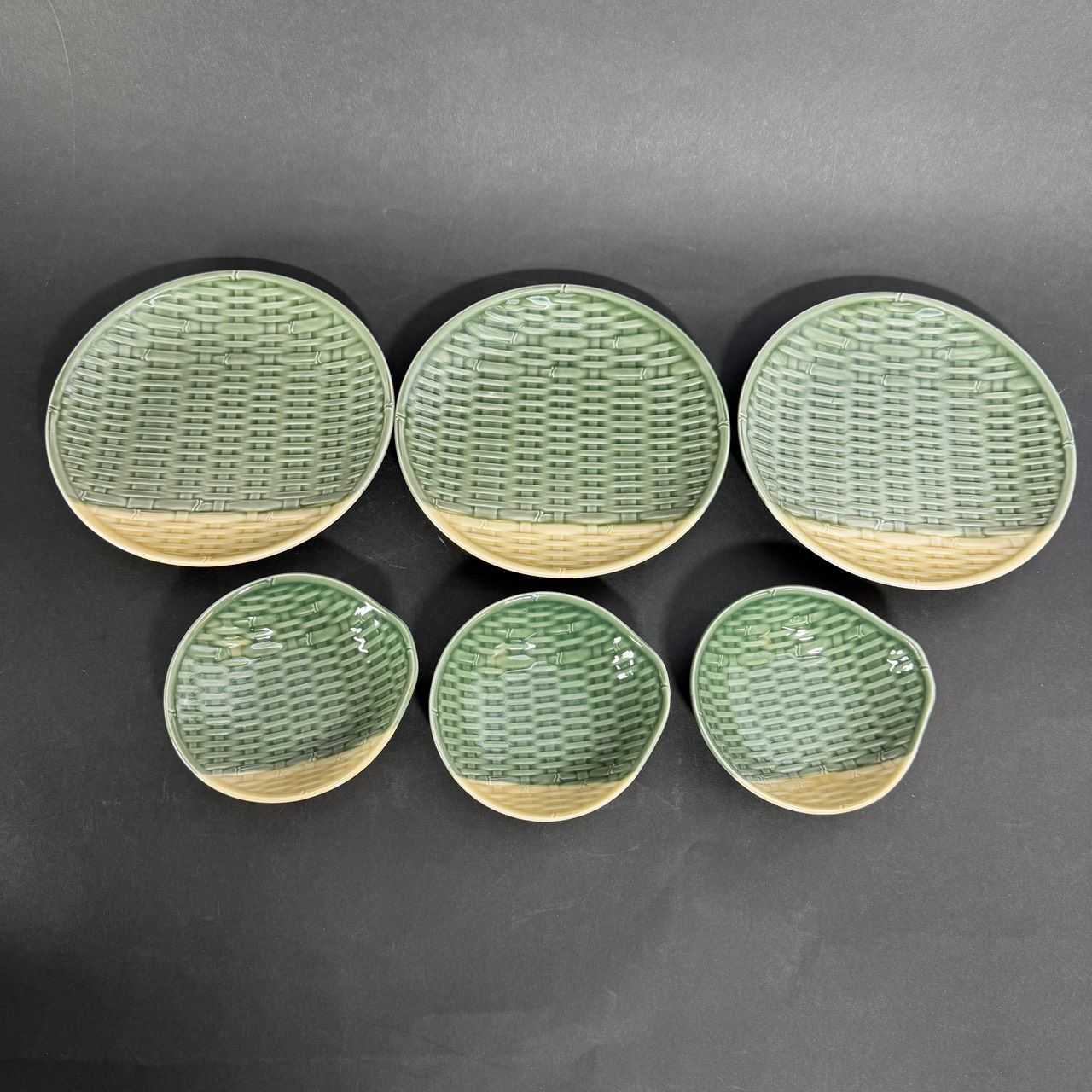 新品・未使用 籠目模様 中皿＆小鉢 3セット 合計6枚 とんすい 呑水