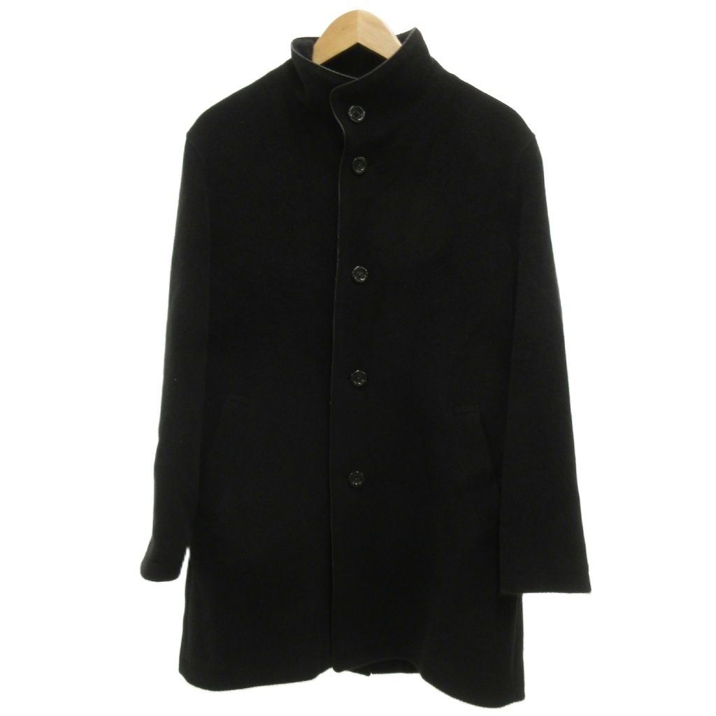 011191 LANVIN CLASSIQUE ウール アンゴラ コート 48 ランバン LANVIN COLLECTION ステンカラーコート アンゴラ ウール 48