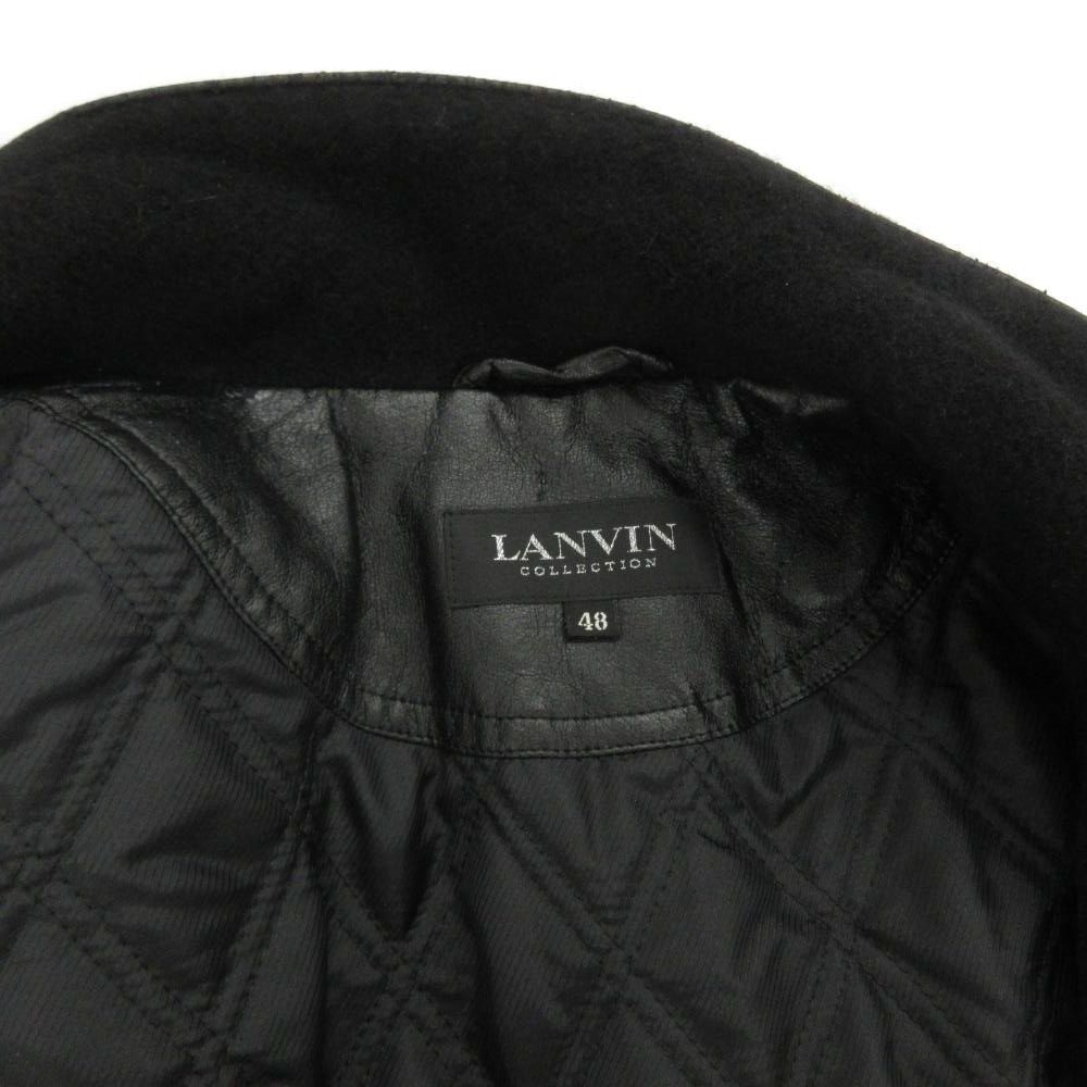 ランバン LANVIN COLLECTION ステンカラーコート アンゴラ ウール 48