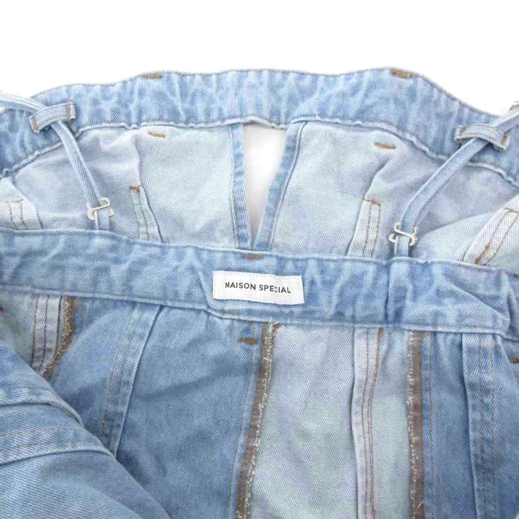 メゾンスペシャル MAISON SPECIAL エクストラパネルロンパース デニム