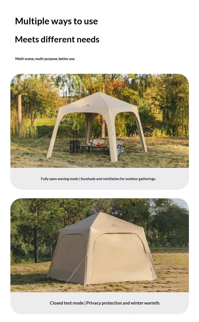 新品 Mountainhiker インフレータブル タープ シェード テント カーキ