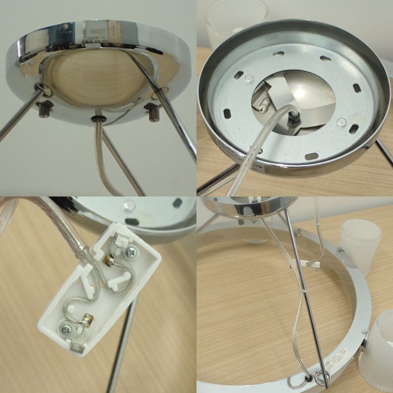 中古/美品】ヤマギワ FLARE 320C2201C シャンデリア シルバー/クリア 6