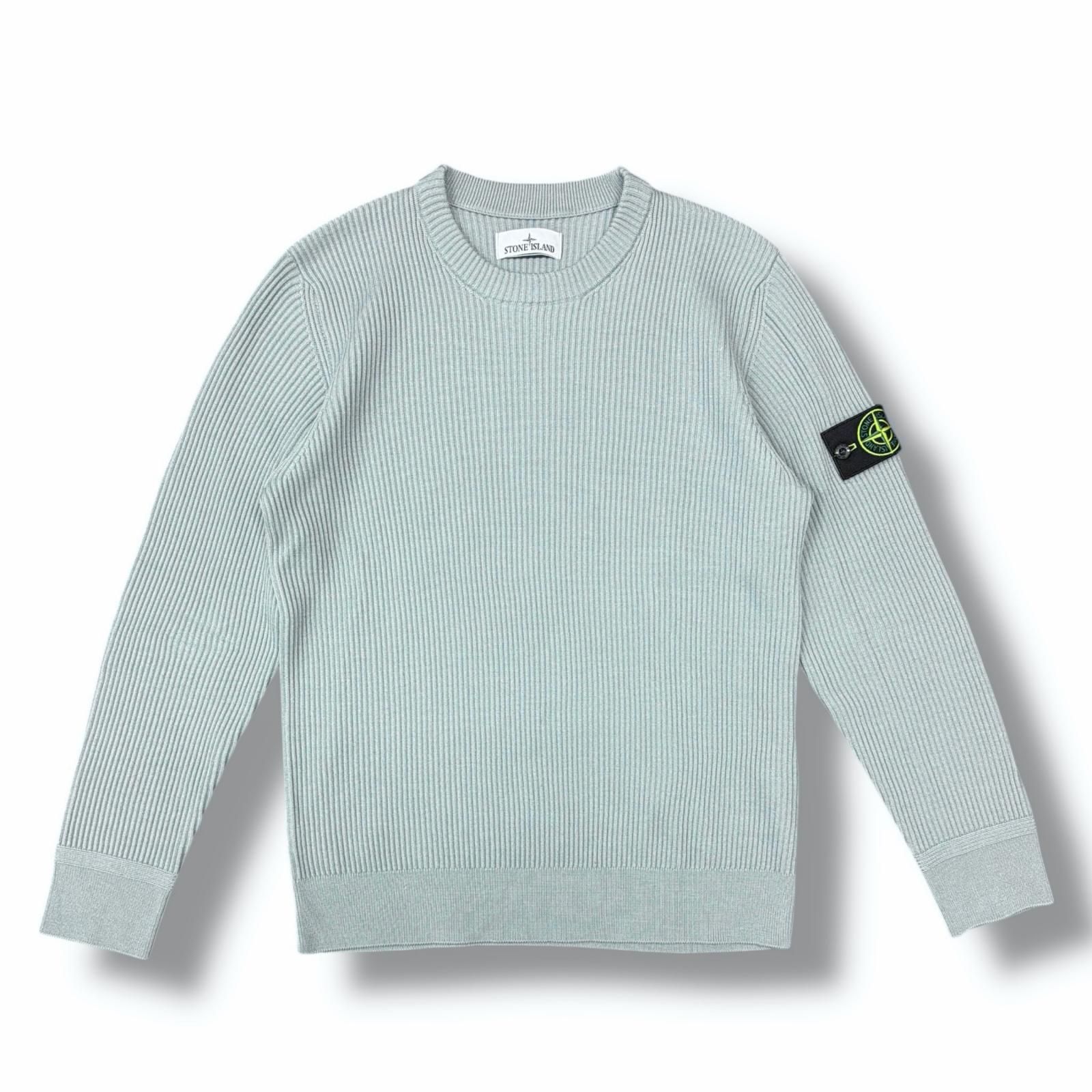 国内正規 STONE ISLAND CrewNeck Rib knit 腕章クルーネックリブニット 