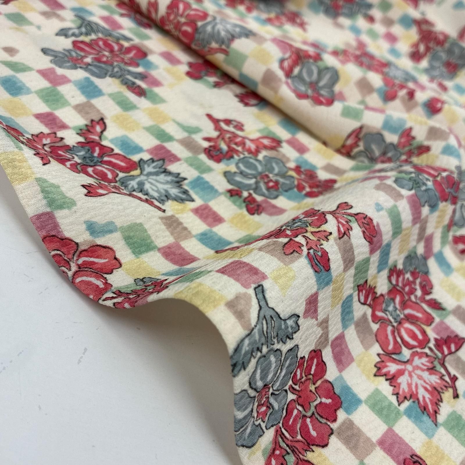 単衣 小紋 正絹 素敵な染めの花 可愛いデザイン 着物 MK-4385 - メルカリ