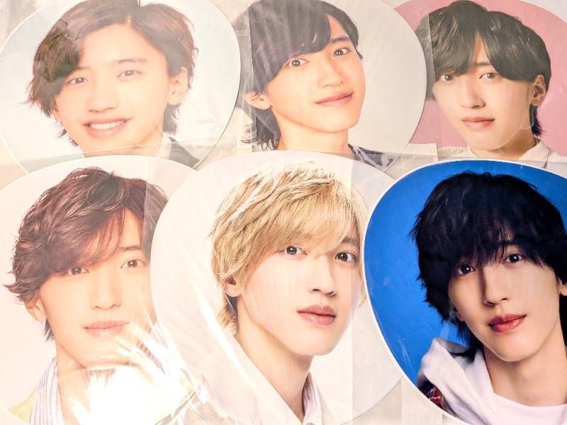 新品未開封 なにわ男子 道枝駿佑 ジャンボうちわ 6点セット LIVE 2019 アオハル/Tour 2021 なにわ男子しか勝たん/2022 1st Love/2023 POPMALL/2024 +Alpha/ASIA 2024-2025 +Alpha