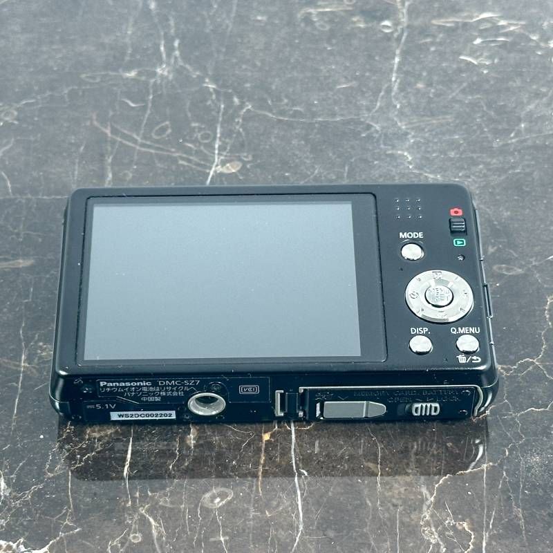 美品】Panasonic LUMIX DMC-SZ7 ブラック コンデジ デジカメ 光学10倍