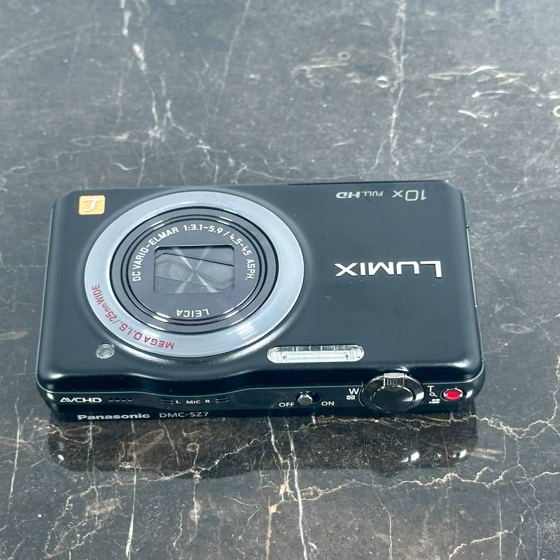 美品】Panasonic LUMIX DMC-SZ7 ブラック コンデジ デジカメ 光学10倍