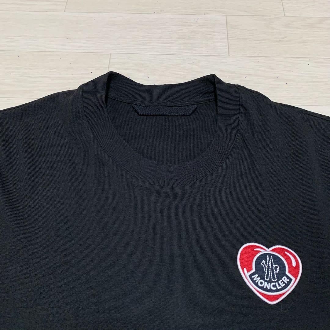 モンクレール Tシャツ ハート ワッペン M ブラック 5S12 - メルカリ