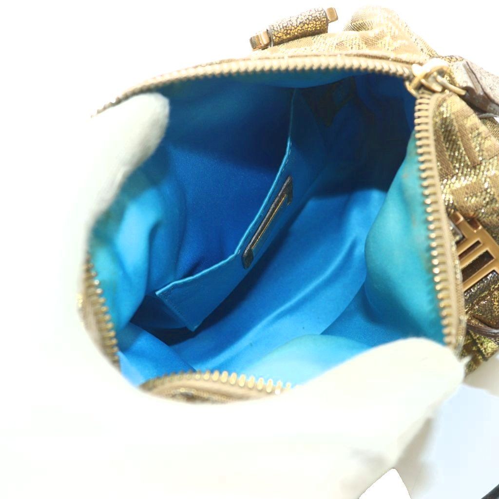 フェンディ FENDI ズッキーノ ミニ ボストンバッグ ハンド ゴールド